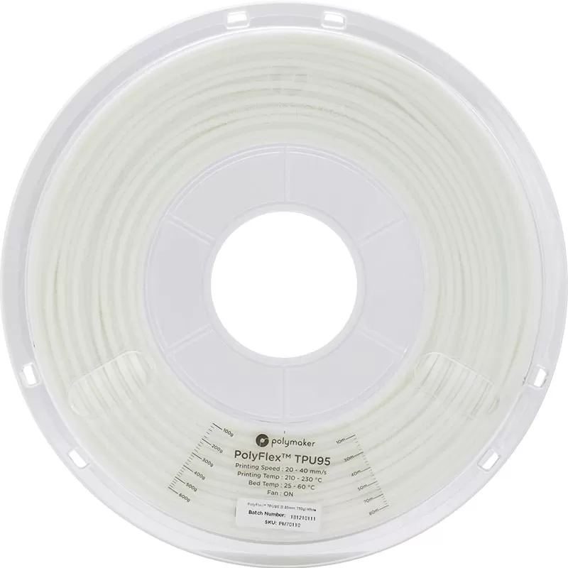 PolyFlex TPU95 Weiß - 2.85mm - 750 g (2) PolyFlex TPU95 Weiß - 2.85mm - 750 g (2)