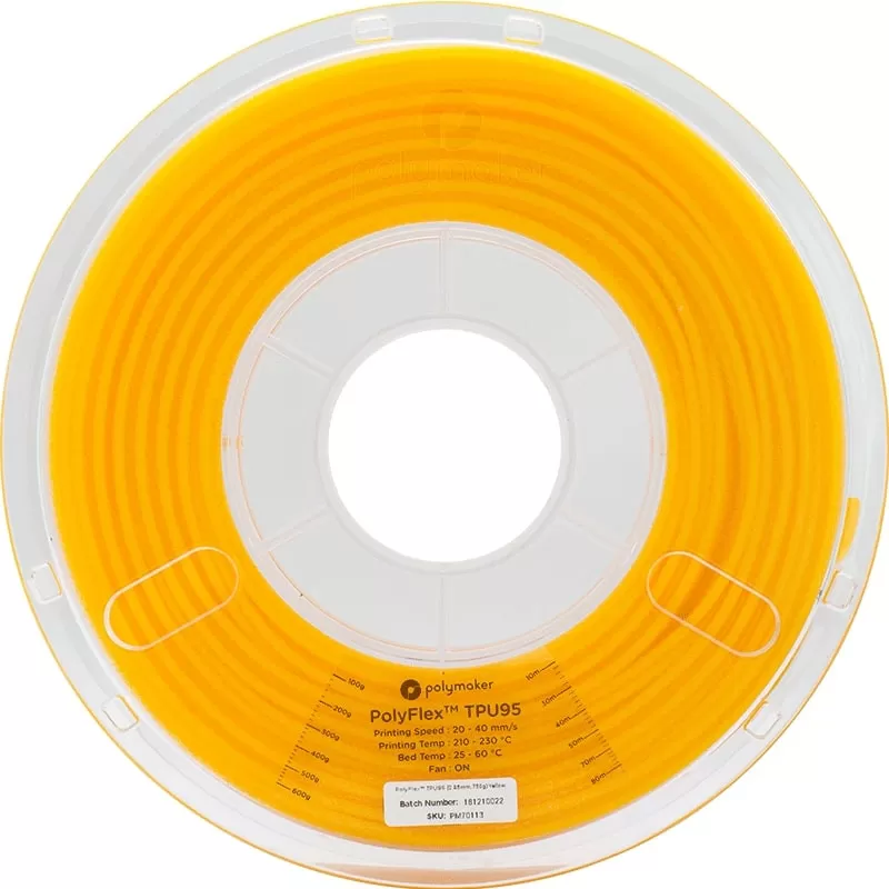 PolyFlex TPU95 Gelb - 2.85mm - 750 g (2) PolyFlex TPU95 Gelb - 2.85mm - 750 g (2)