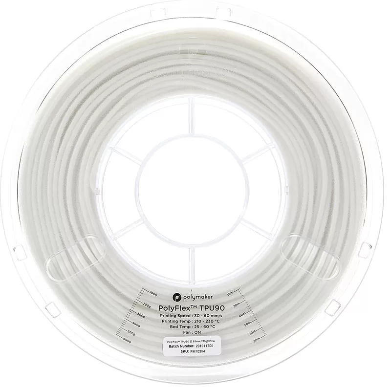 Polyflex TPU90 Weiß - 2.85mm - 750 g (2) Polyflex TPU90 Weiß - 2.85mm - 750 g (2)