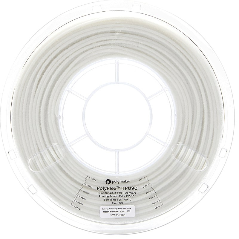 Polyflex TPU90 Weiß - 2.85mm - 750 g (2) Polyflex TPU90 Weiß - 2.85mm - 750 g (2)