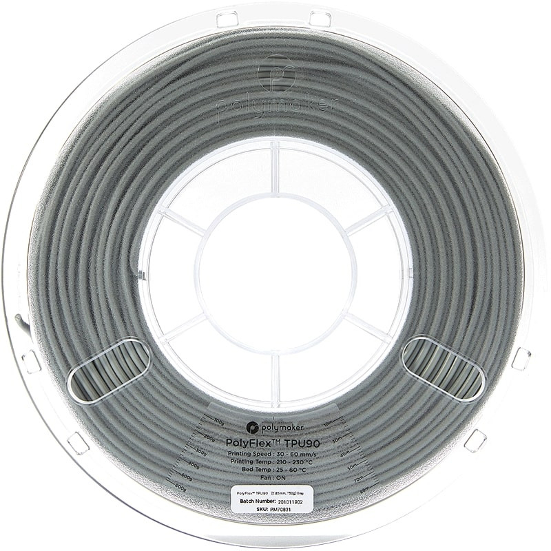 Polyflex TPU90 Grau - 2.85mm - 750 g (2) Polyflex TPU90 Grau - 2.85mm - 750 g (2)