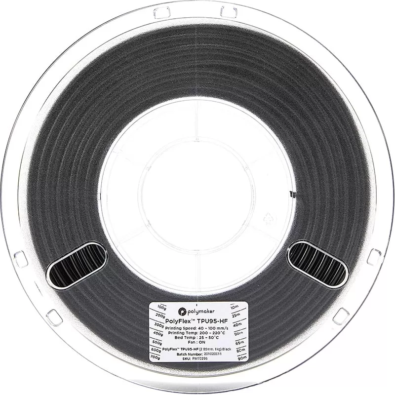 PolyFlex TPU95-HF Schwarz - 2.85mm - 750 g (2) PolyFlex TPU95-HF Schwarz - 2.85mm - 750 g (2)