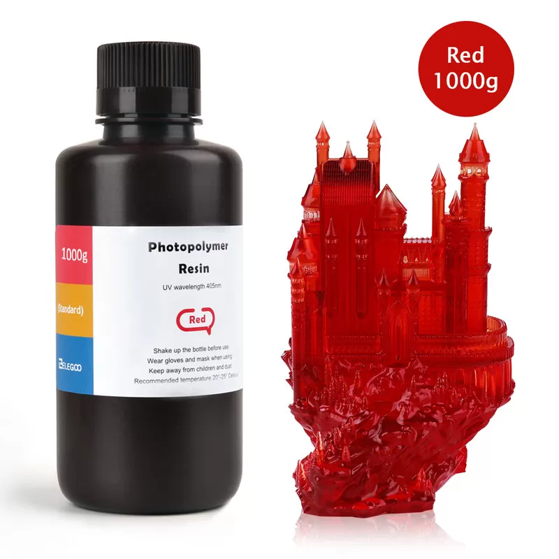 Harz ABS-like Rot Elegoo - 1000 ml Harz ABS-like Rot Elegoo - 1000 ml
