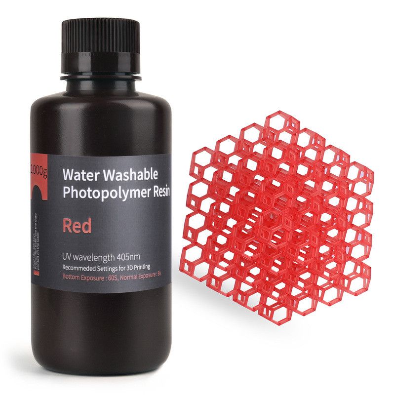 Mit Wasser abwaschbares Harz Rot Elegoo - 1000 ml Mit Wasser abwaschbares Harz Rot Elegoo - 1000 ml