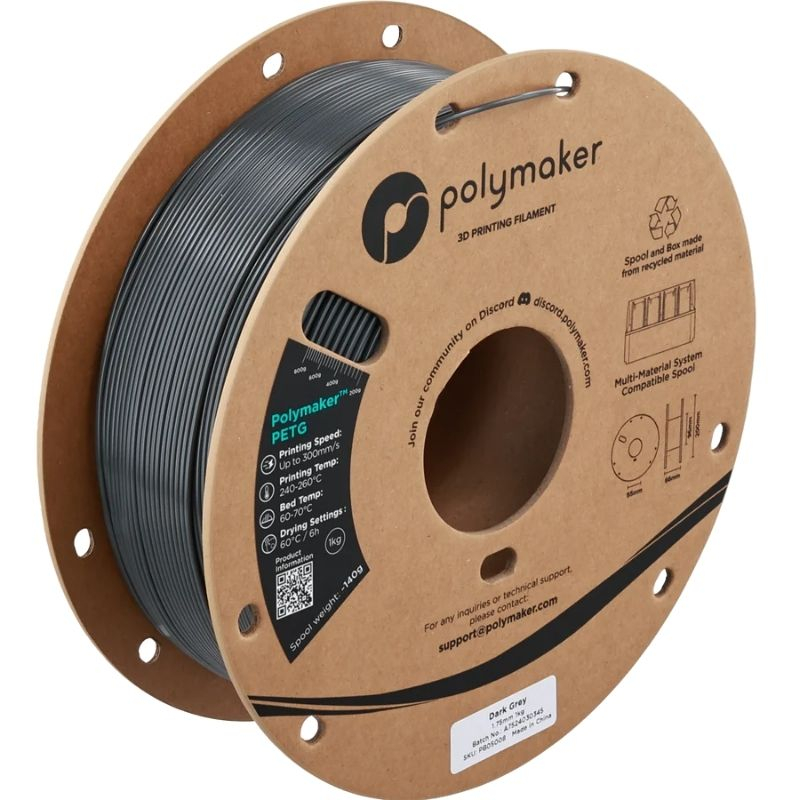 Polymaker PETG Dunkelgrau - 1,75mm - 1kg
