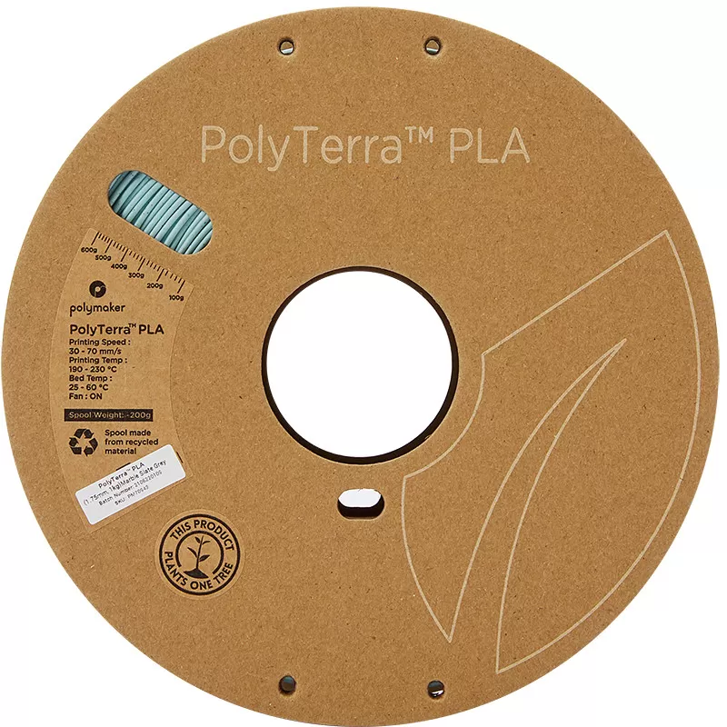 PolyTerra PLA Marmorierter Schiefergrau (Marble Slate Grey) - 1.75mm - 1 kg PolyTerra PLA Marmorierter Schiefergrau (Marble Slate Grey) - 1.75mm - 1 kg