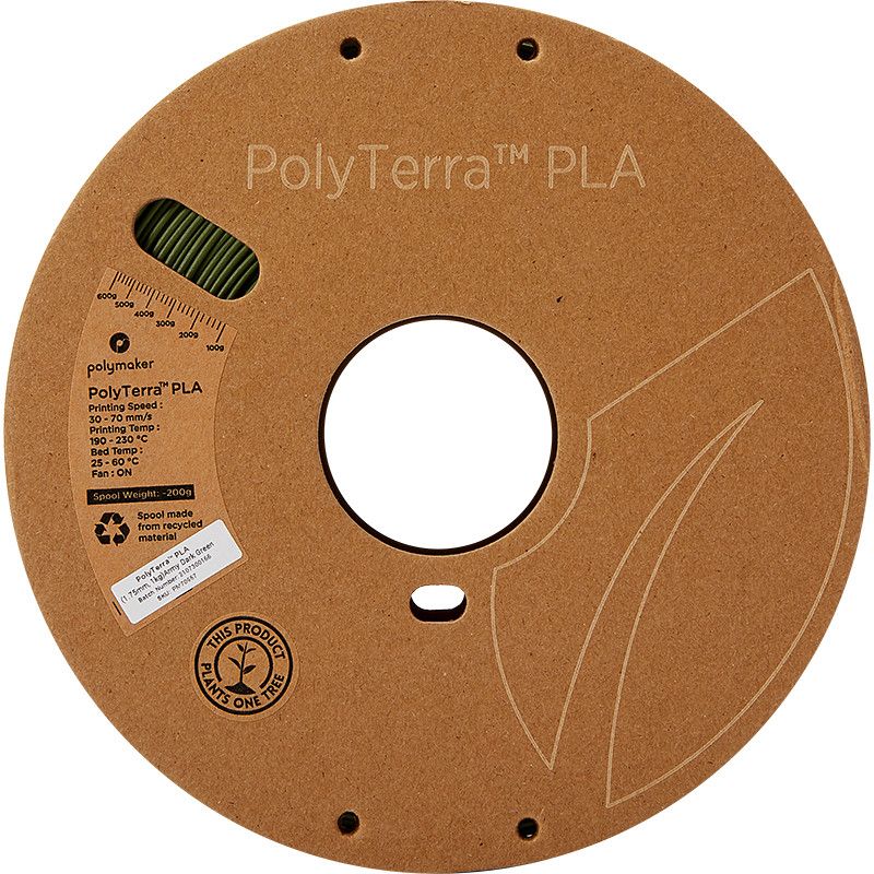 PolyTerra PLA Army dark green (Army dunkelgrün) - 1.75mm - 1 kg PolyTerra PLA Army dark green (Army dunkelgrün) - 1.75mm - 1 kg