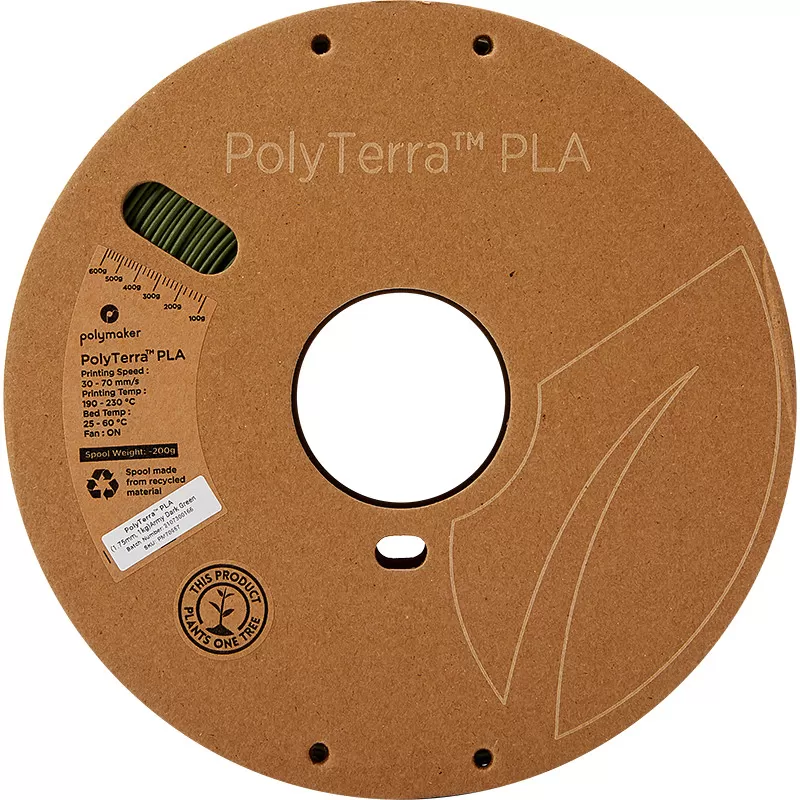 PolyTerra PLA Army dark green (Army dunkelgrün) - 1.75mm - 1 kg PolyTerra PLA Army dark green (Army dunkelgrün) - 1.75mm - 1 kg