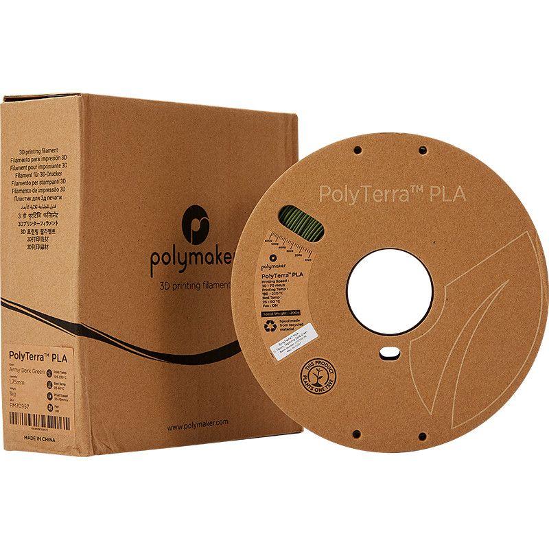 PolyTerra PLA Army dark green (Army dunkelgrün) - 1.75mm - 1 kg PolyTerra PLA Army dark green (Army dunkelgrün) - 1.75mm - 1 kg