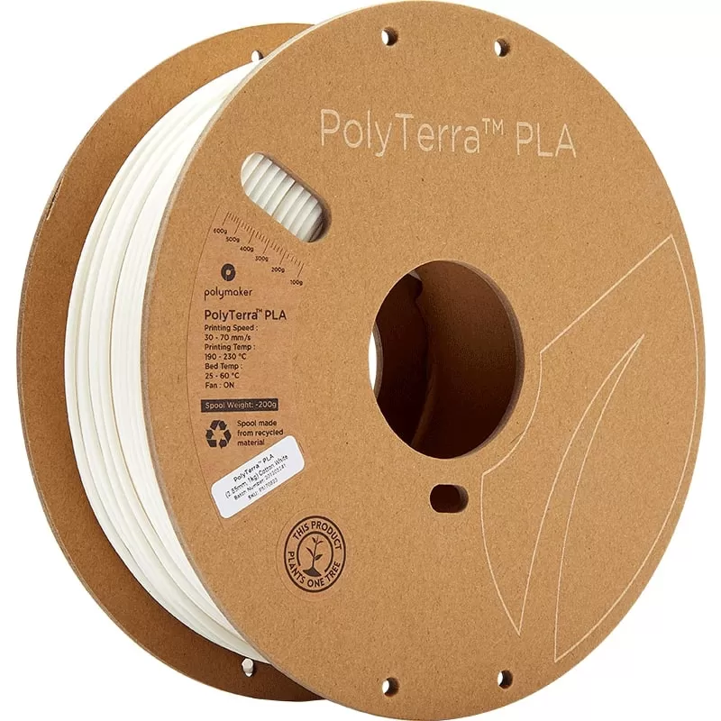 PolyTerra PLA Weiße Baumwolle - 2.85mm - 1 kg PolyTerra PLA Weiße Baumwolle - 2.85mm - 1 kg