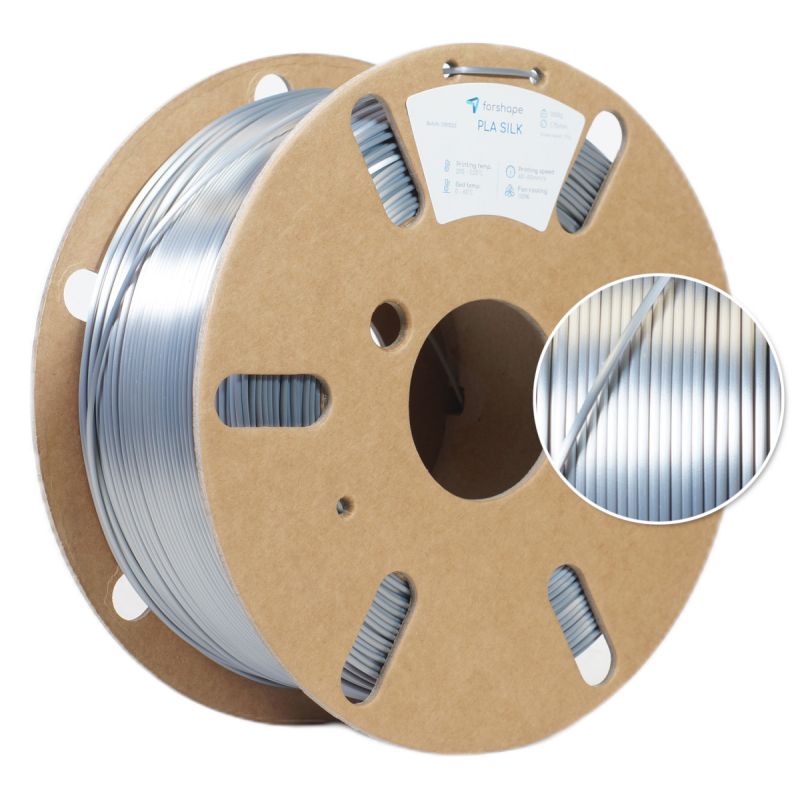 PLA Silk Silber Forshape - 1.75mm - 1Kg PLA Silk Silber Forshape - 1.75mm - 1Kg