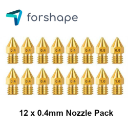 Satz von 12 Messingdüsen MK8 Forshape 0.4mm