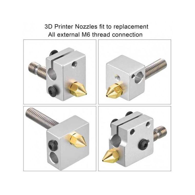Satz von 12 Messingdüsen MK8 Forshape 0.4mm Satz von 12 Messingdüsen MK8 Forshape 0.4mm