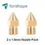 Satz von 2 Messingdüsen MK8 Forshape 1.0mm Satz von 2 Messingdüsen MK8 Forshape 1.0mm