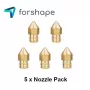 Lot von 5 Messingdüsen MK8 Forshape (0.2mm, 0.4mm, 0.6mm, 0.8mm,1.0mm) Lot von 5 Messingdüsen MK8 Forshape (0.2mm, 0.4mm, 0.6mm, 0.8mm,1.0mm)