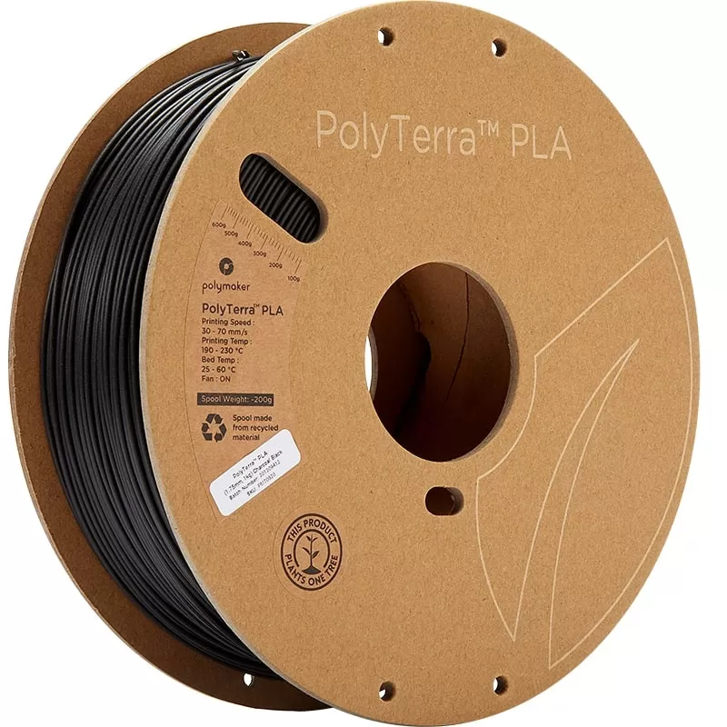 PolyTerra PLA Schwarz Kohle - 1.75mm - 1 kg PolyTerra PLA Schwarz Kohle - 1.75mm - 1 kg