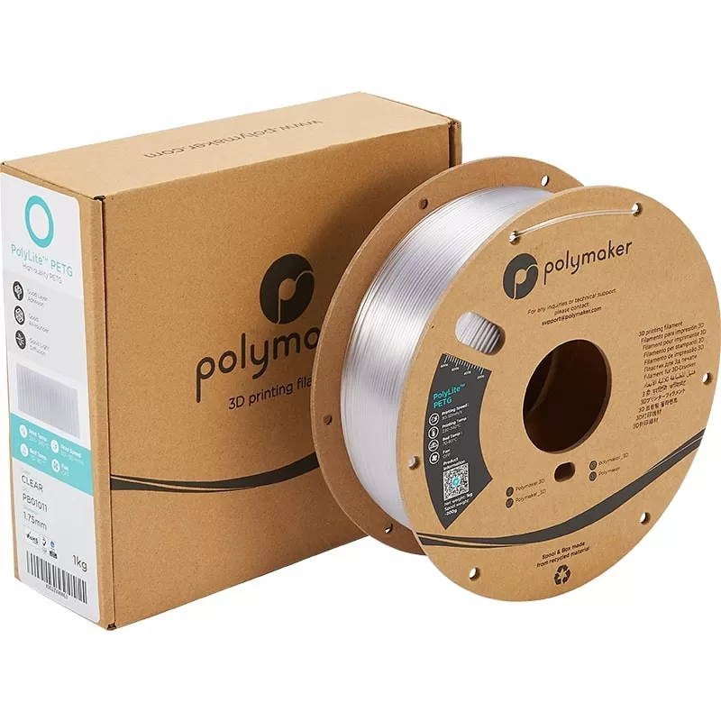 PolyLite-Verpackung PETG Transparent - 1.75mm - 1 kg PolyLite-Verpackung PETG Transparent - 1.75mm - 1 kg