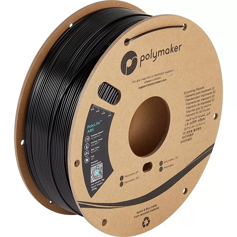 PolyLite ABS Schwarz - 1.75mm - 1 kg PolyLite ABS Schwarz - 1.75mm - 1 kg