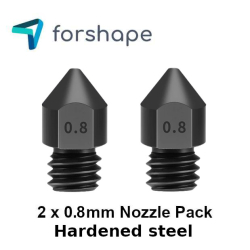 Set mit 2 MK8 0,8mm gehärteten Stahl-Düsen Forshape