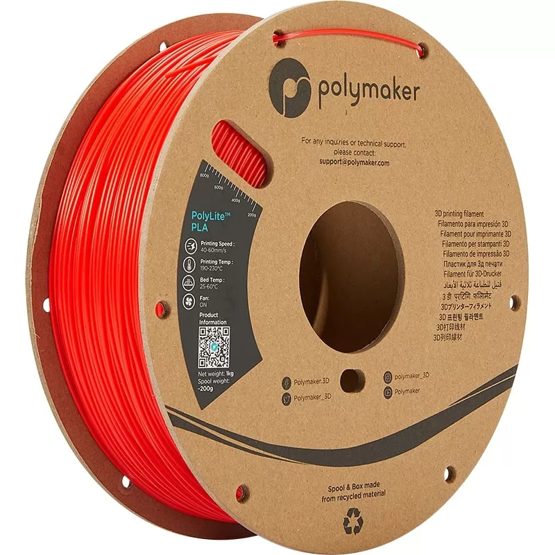 PolyLite PLA Rot - 1.75mm - 1 kg PolyLite PLA Rot - 1.75mm - 1 kg