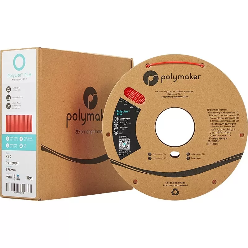 PolyLite-Packung PLA Rot - 1.75mm - 1 kg PolyLite-Packung PLA Rot - 1.75mm - 1 kg