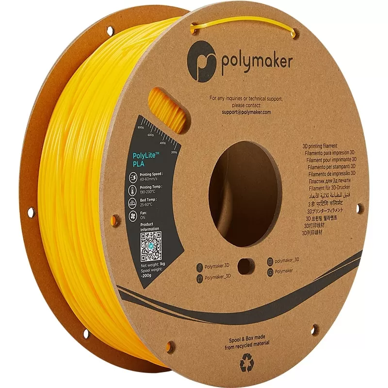 PolyLite PLA Gelb - 1.75mm - 1 kg PolyLite PLA Gelb - 1.75mm - 1 kg