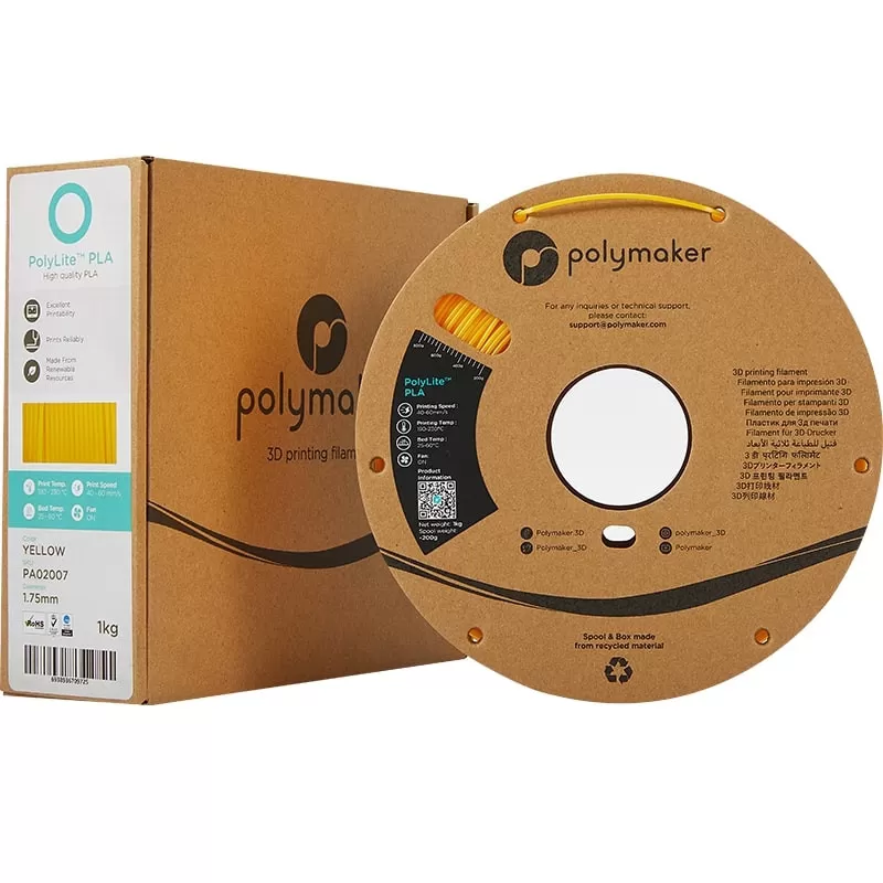 PolyLite PLA Gelb - 1.75mm - 1 kg PolyLite PLA Gelb - 1.75mm - 1 kg