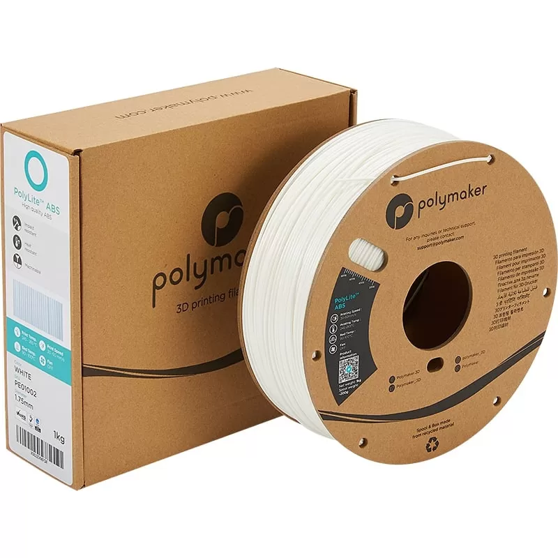 PolyLite-Verpackung ABS Weiß - 1.75mm - 1 kg PolyLite-Verpackung ABS Weiß - 1.75mm - 1 kg