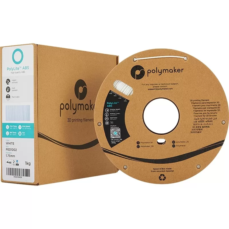 ABS Weiß PolyLite - 1.75mm - 1 kg ABS Weiß PolyLite - 1.75mm - 1 kg
