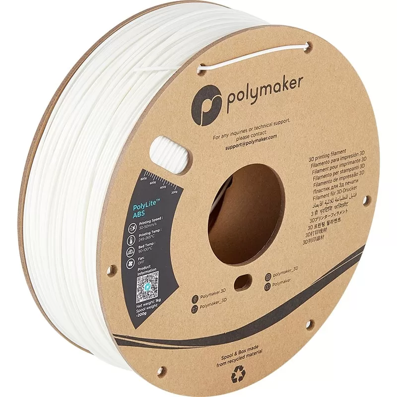 ABS Weiß PolyLite - 2.85mm - 1 kg ABS Weiß PolyLite - 2.85mm - 1 kg