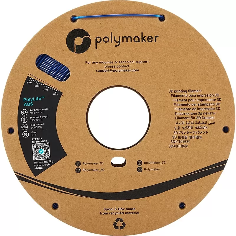 ABS PolyLite Blau - 1.75mm - 1 kg ABS PolyLite Blau - 1.75mm - 1 kg