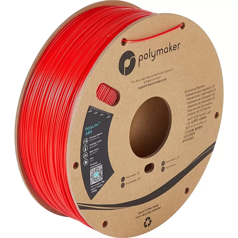Filament ABS Rot PolyLite - 2.85mm - 1 kg Filament ABS Rot PolyLite - 2.85mm - 1 kg