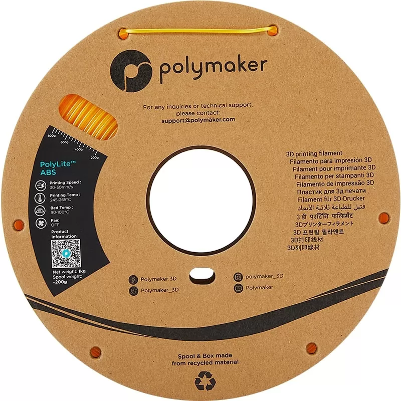 ABS Gelb PolyLite - 1.75mm - 1 kg ABS Gelb PolyLite - 1.75mm - 1 kg