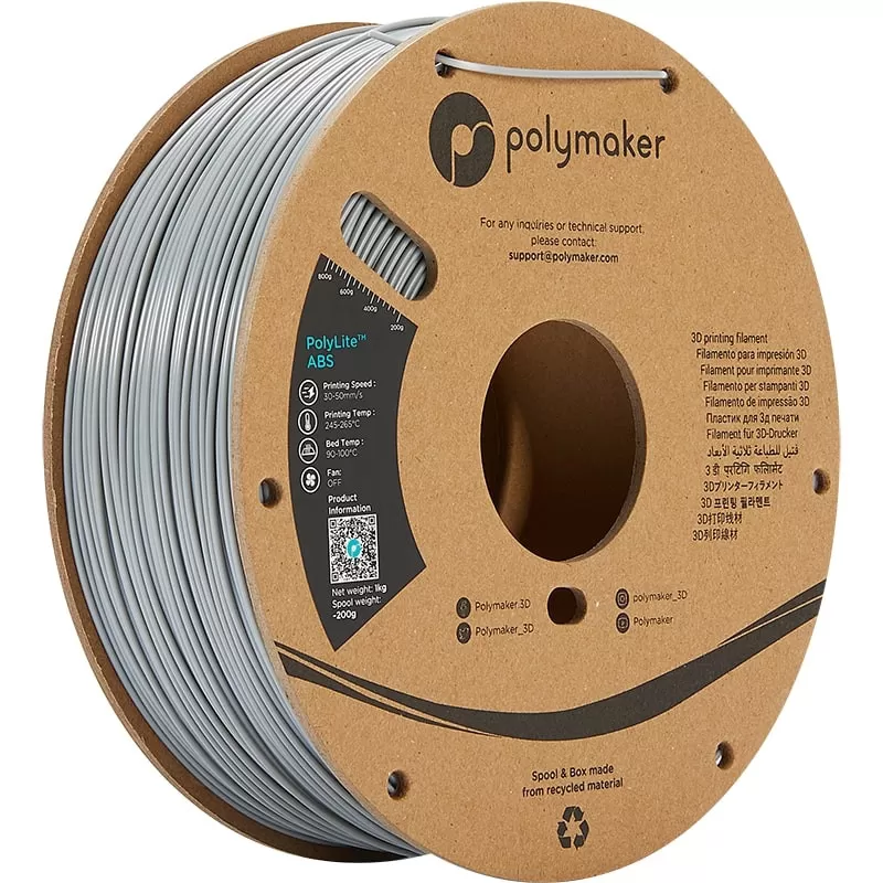 PolyLite ABS Grau - 2.85mm - 1 kg PolyLite ABS Grau - 2.85mm - 1 kg