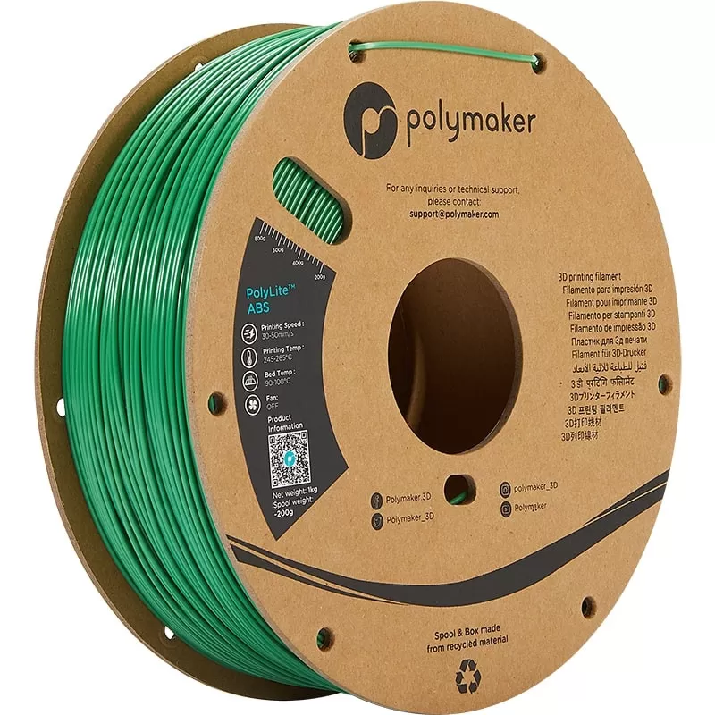 PolyLite ABS Grün - 2.85mm - 1 kg PolyLite ABS Grün - 2.85mm - 1 kg