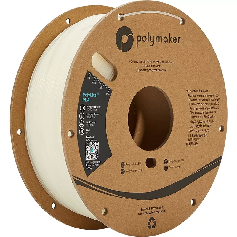 PolyLite PLA Natural - 2.85mm - 1 kg PolyLite PLA Natural - 2.85mm - 1 kg