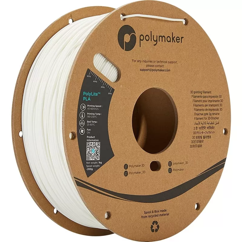 PolyLite PLA Weiß - 2.85mm - 1 kg PolyLite PLA Weiß - 2.85mm - 1 kg