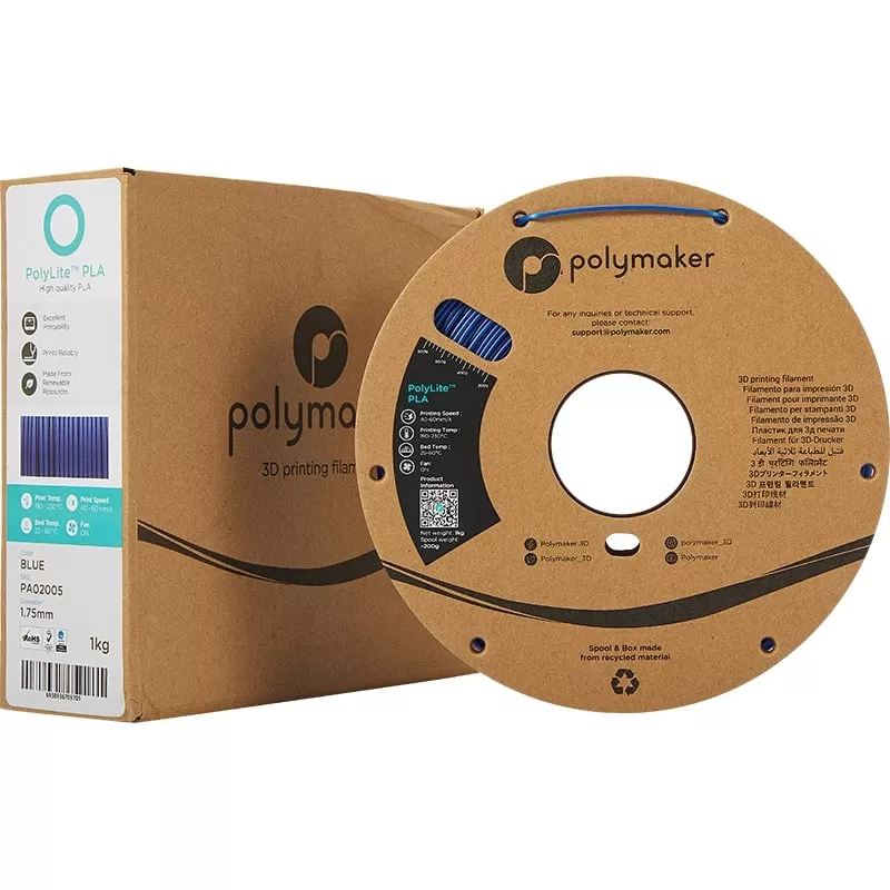 PLA Blau Polymaker - 2.85mm - 1 kg PLA Blau Polymaker - 2.85mm - 1 kg
