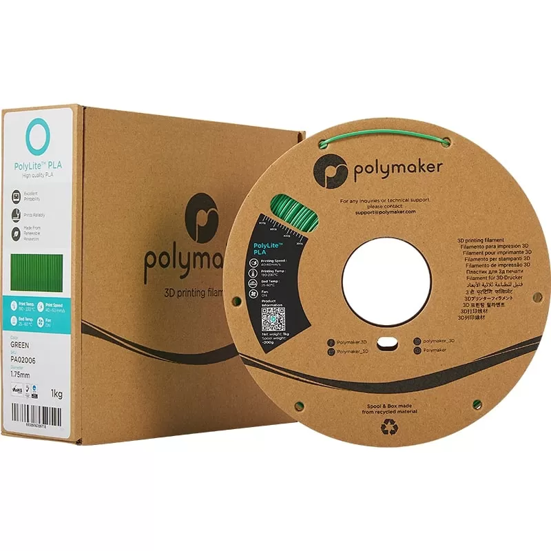 PolyLite Packaging PLA Grün - 2.85mm - 1 kg PolyLite Packaging PLA Grün - 2.85mm - 1 kg