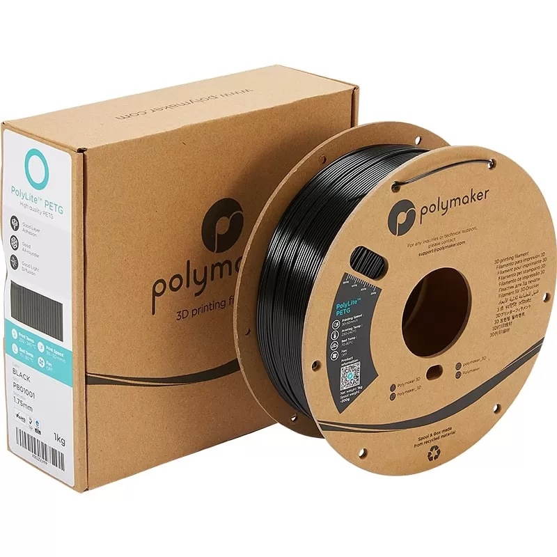 Verpackung PolyLite PETG Schwarz - 1.75mm - 1 kg Verpackung PolyLite PETG Schwarz - 1.75mm - 1 kg