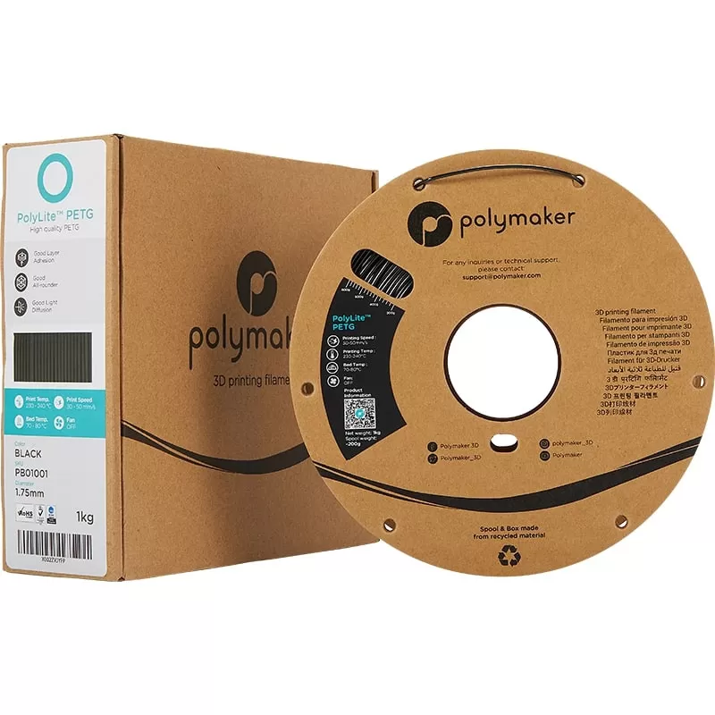 PolyLite-Packung PETG Schwarz - 1.75mm - 1 kg PolyLite-Packung PETG Schwarz - 1.75mm - 1 kg