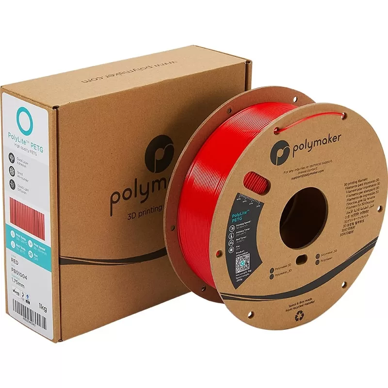 Verpackung PolyLite PETG Rot - 2.85mm - 1 kg Verpackung PolyLite PETG Rot - 2.85mm - 1 kg