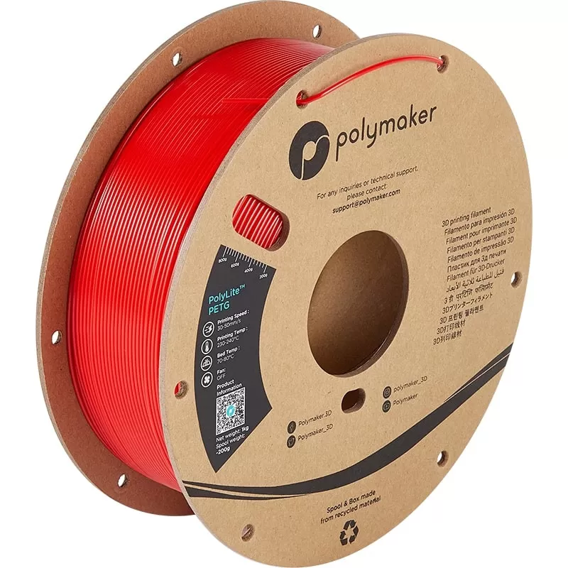 PETG PolyLite Rot - 2.85mm - 1 kg PETG PolyLite Rot - 2.85mm - 1 kg