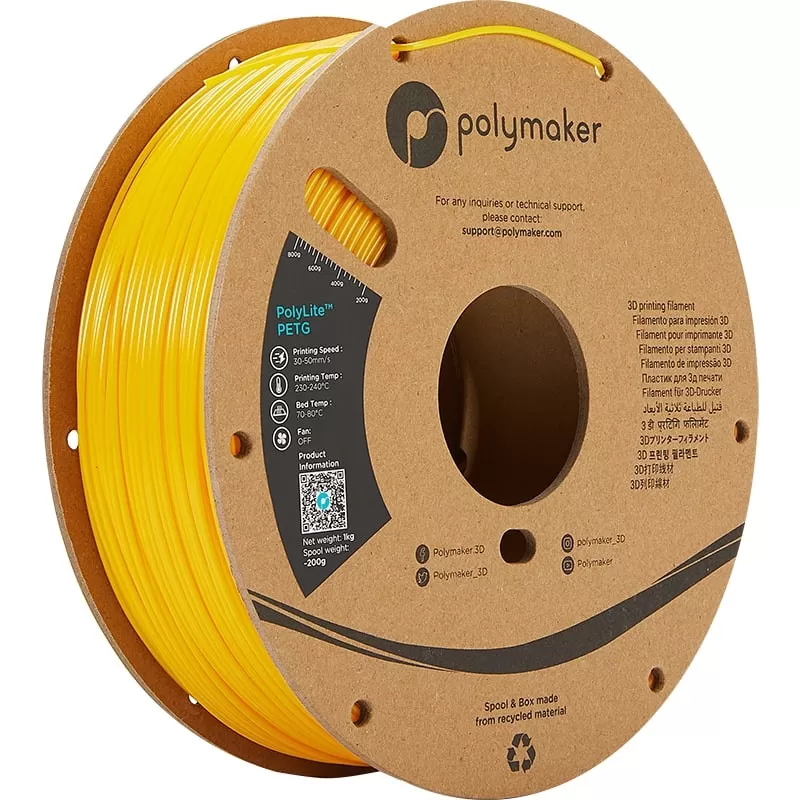 PolyLite PETG Gelb - 1.75mm - 1 kg PolyLite PETG Gelb - 1.75mm - 1 kg
