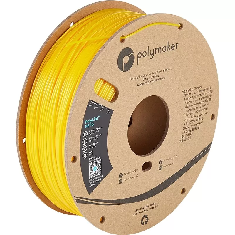 PolyLite PETG Gelb Polymaker - 2.85mm - 1 kg PolyLite PETG Gelb Polymaker - 2.85mm - 1 kg