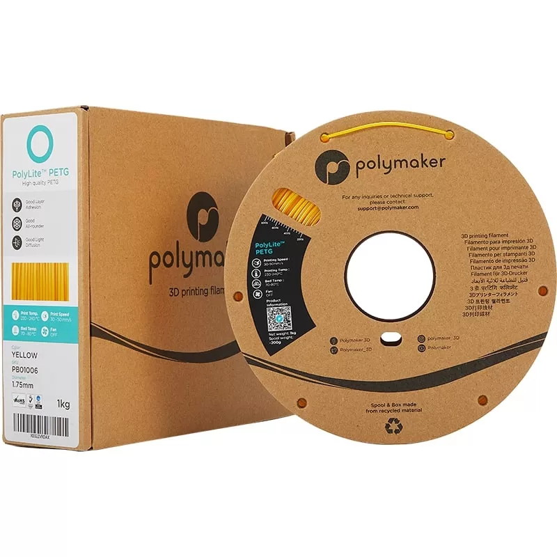 PolyLite-Packung PETG Gelb - 2.85mm - 1 kg PolyLite-Packung PETG Gelb - 2.85mm - 1 kg