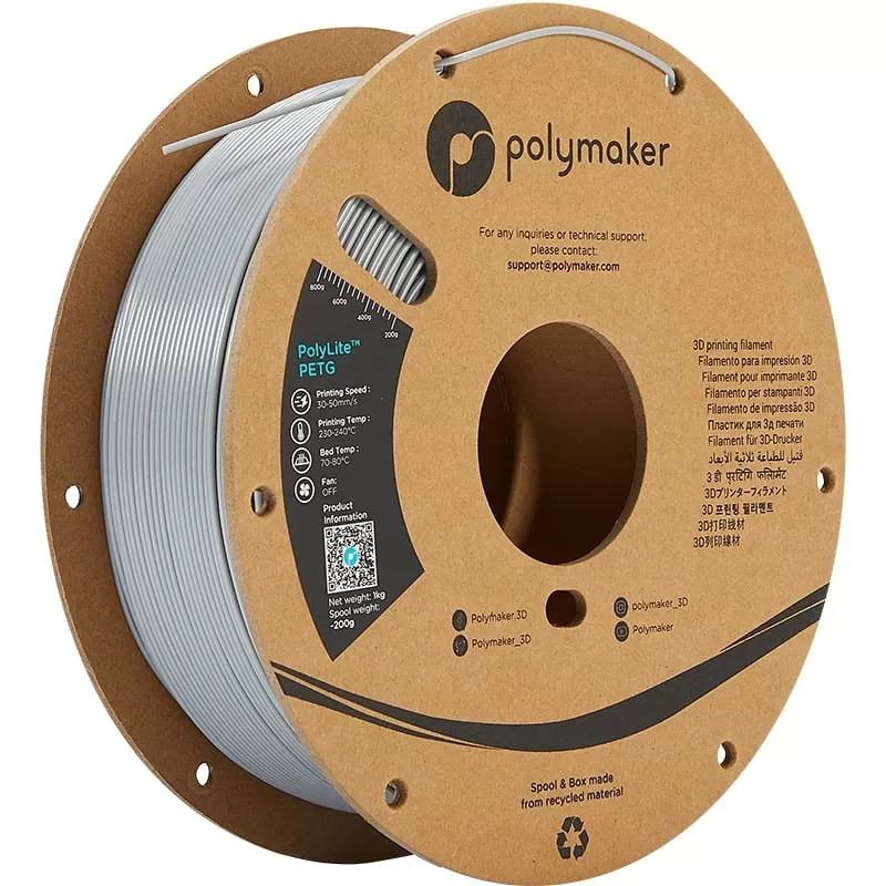 PolyLite PETG Grau - 2.85mm - 1 kg PolyLite PETG Grau - 2.85mm - 1 kg