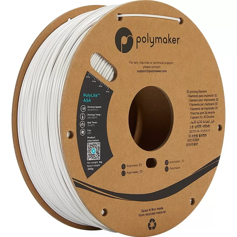 PolyLite ASA Weiß - 2.85mm - 1 kg PolyLite ASA Weiß - 2.85mm - 1 kg