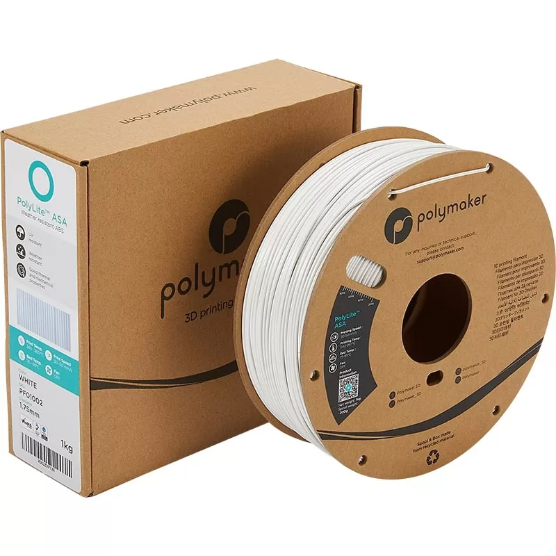 Verpackung PolyLite ASA Weiß - 2.85mm - 1 kg Verpackung PolyLite ASA Weiß - 2.85mm - 1 kg