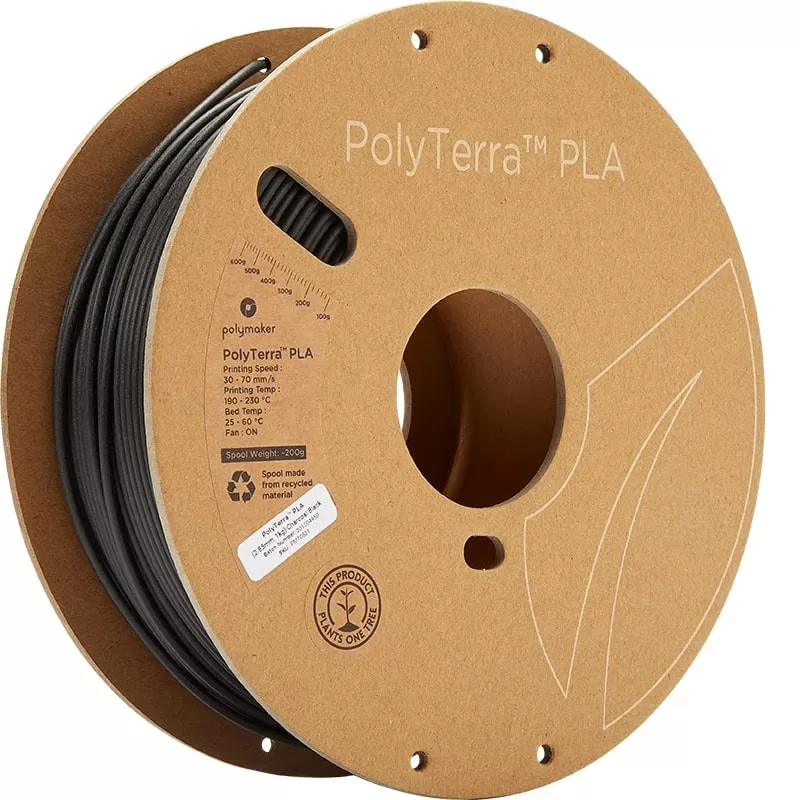 PolyTerra PLA Schwarz Kohle - 2.85mm - 1 kg PolyTerra PLA Schwarz Kohle - 2.85mm - 1 kg